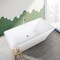 FerdY 59" White Solid Double Walled Straight Bathtub with Toe Tap Drain
